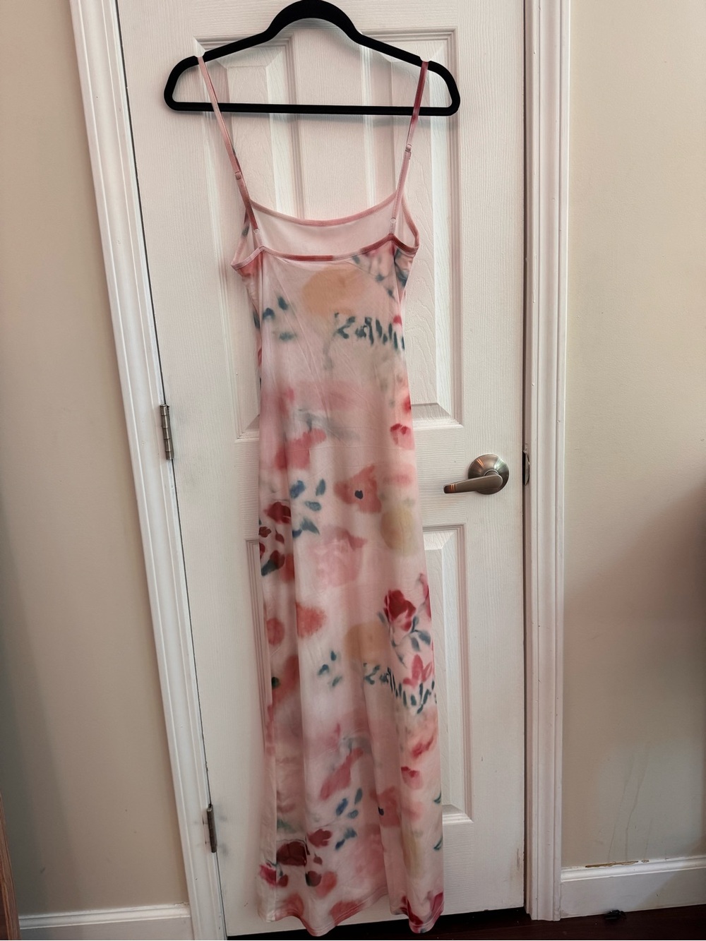 COMMENSE Semi Sheer Abstract Floral Maxi Dress Size Small NWT - Picture 3 of 5